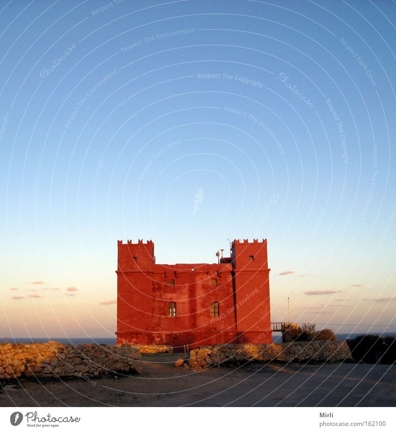 Red Tower, Malta Castle Historic Red tower Marfa Ridge St. Agatha Tower Wachturm Befestigungsanlage