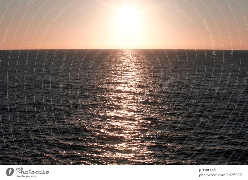 More sea Art Work of art Esthetic Sun Sunset Sunlight Sunbeam Solar Power Ocean Sea water Strait Waves Swell Undulation Wave action Summer Summer vacation