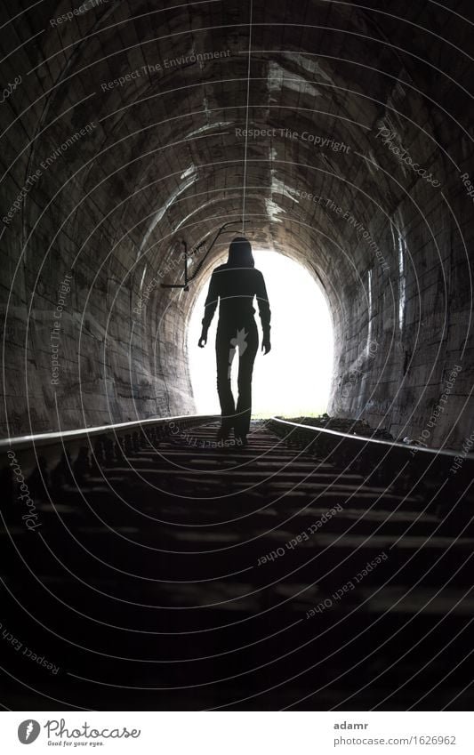 Person At End of Tunnel Dark Light Men Silhouette Loneliness Fear Leadership Shadow Escape Mystery Leaving The End Back Lit Corridor Exiting Man People Human