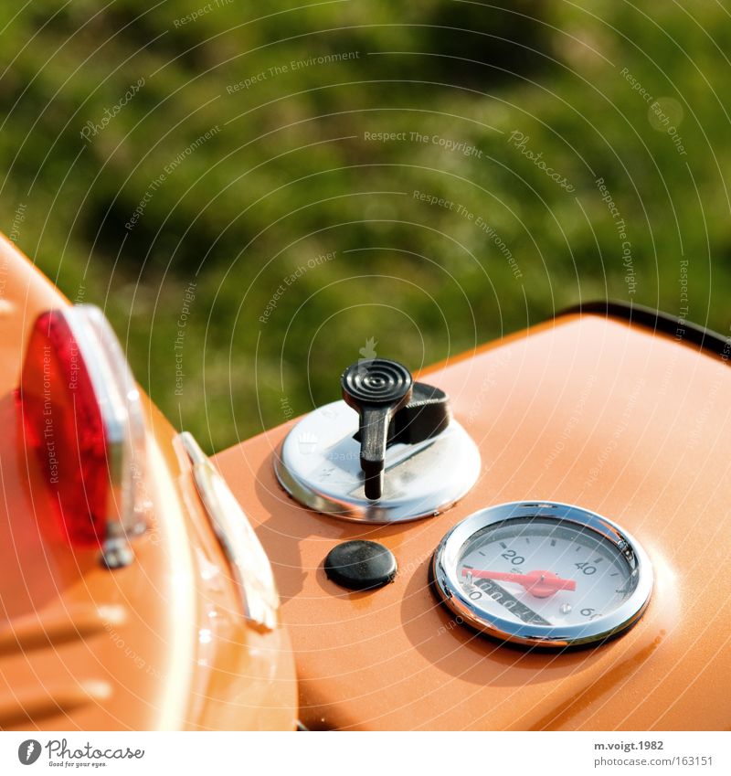 Because a swallow... Swallow Scooter GDR Detail Speedometer Orange Motorcycle Reflection New Grass Macro (Extreme close-up) Close-up ignition key