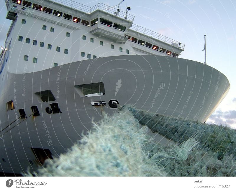 ferry Watercraft Ferry Rope To anchor Navigation moored in port before the end of