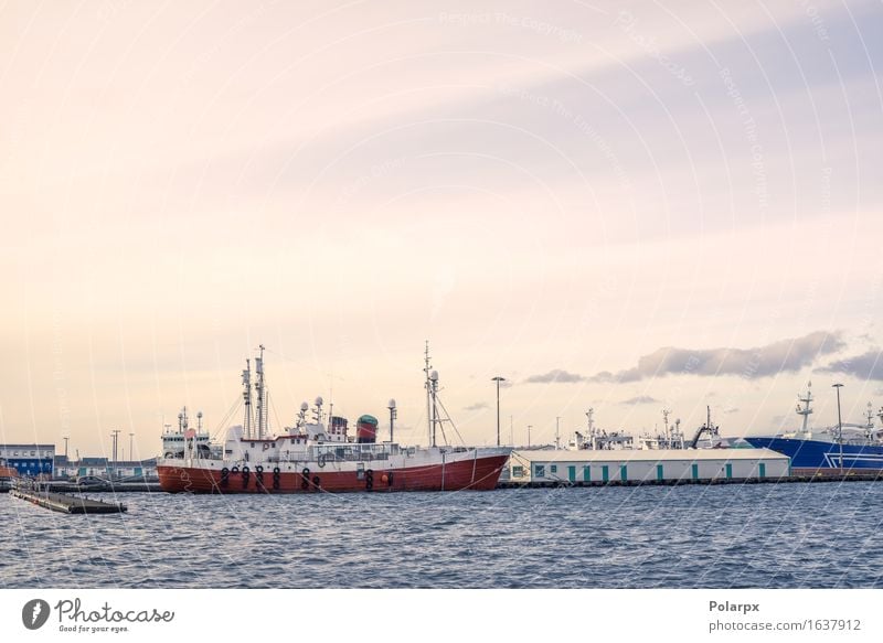 Ships by the docks in the land of Iceland Vacation & Travel Tourism Cruise Summer Ocean Mountain Nature Landscape Sky Hill Coast Fjord Harbour Transport