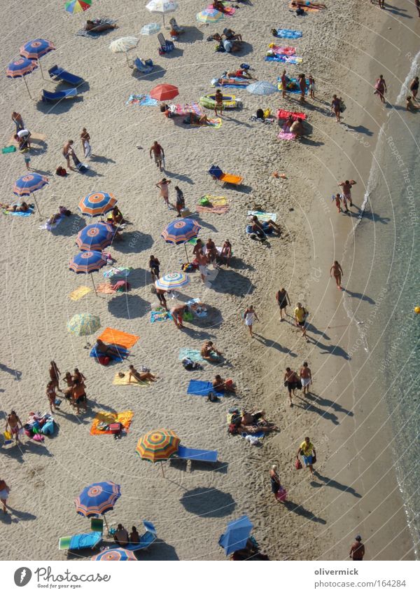 With umbrella, charm and melon Colour photo Multicoloured Exterior shot Aerial photograph Day Shadow Contrast Bird's-eye view Playing Vacation & Travel