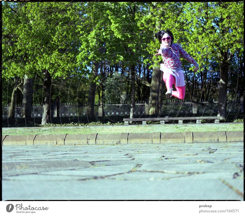 free skating Colour photo Exterior shot Copy Space bottom Day Contrast Deep depth of field Central perspective Long shot Full-length Front view Looking