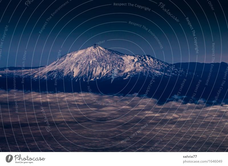 over the clouds... Vacation & Travel Tourism Far-off places Freedom Island Snow Mountain Environment Landscape Sky Cloudless sky Horizon Climate Climate change