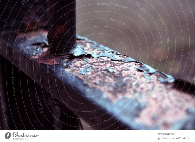 Rosting Away Colour photo Exterior shot Deserted Copy Space top Day Worm's-eye view Redecorate Metal Old Dirty Broken Brown Black Fence