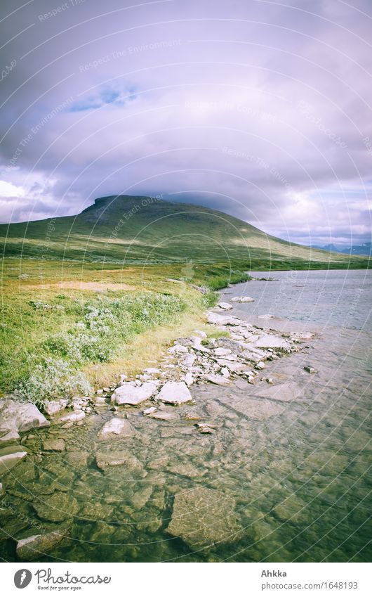 The High North VIII Healthy Health care Harmonious Calm Meditation Nature Landscape Clouds Weather Beautiful weather Bad weather Wind Meadow Mountain River bank