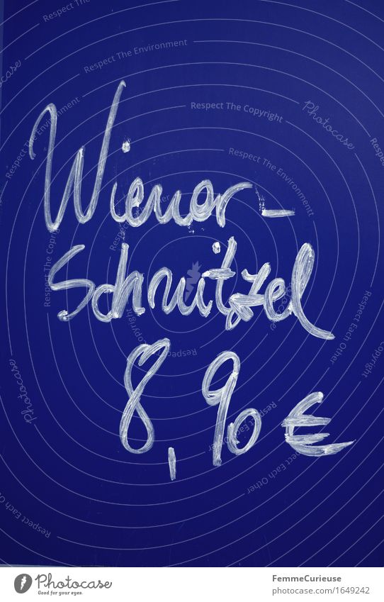 Schnitzel day! Food Nutrition Lunch Dinner Characters Digits and numbers To enjoy Escalope Signs and labeling Advertising Price tag quotation Euro Billboard