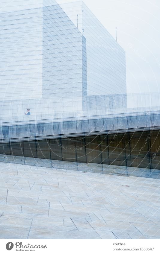 oscillations Landmark Town Oslo Opera Double exposure Geometry Colour photo Exterior shot Experimental Copy Space bottom