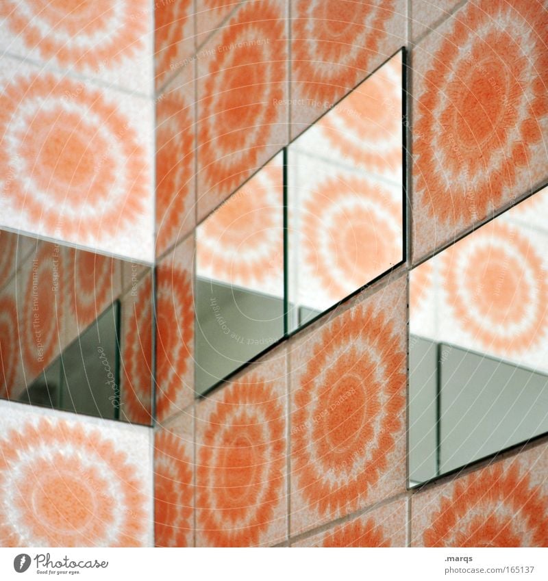 Versatile Colour photo Interior shot Abstract Pattern Design Flat (apartment) Interior design Bathroom Wall (barrier) Wall (building) Mirror Living or residing