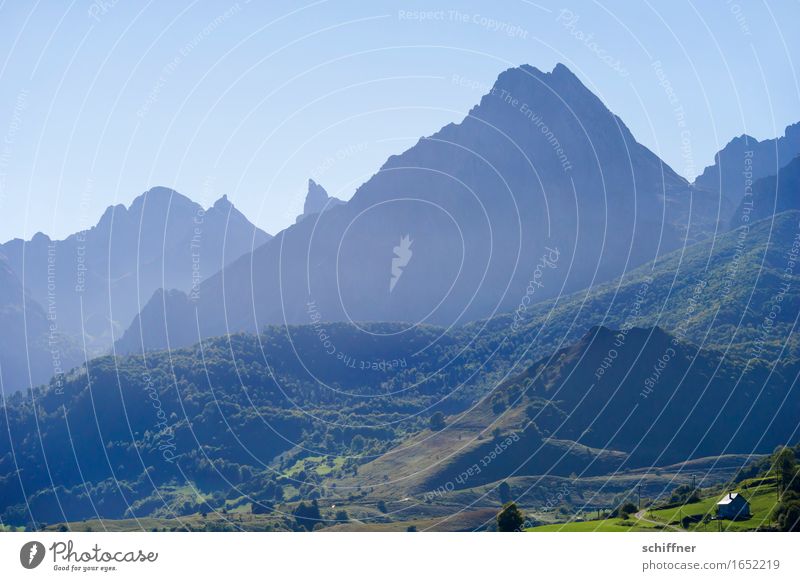 Table of the Three Kings Environment Nature Landscape Plant Cloudless sky Beautiful weather Meadow Forest Rock Mountain Peak Blue Green Panorama (Format)