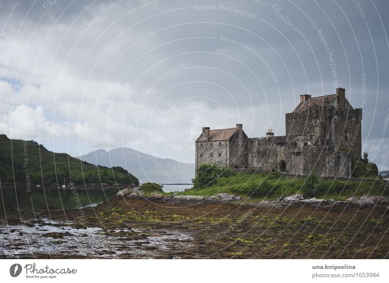 Scottish castle in the Highlands Scotland Highlander Architecture Nature Eilean Donan castle Historic Old Landscape Tourist Attraction Tourism