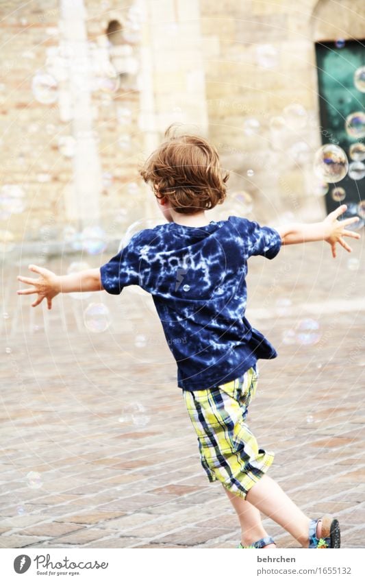 A feeling of freedom Joy Happy Adventure Freedom Child Boy (child) Family & Relations Infancy Body Head Hair and hairstyles Back Arm Hand Legs 1 Human being