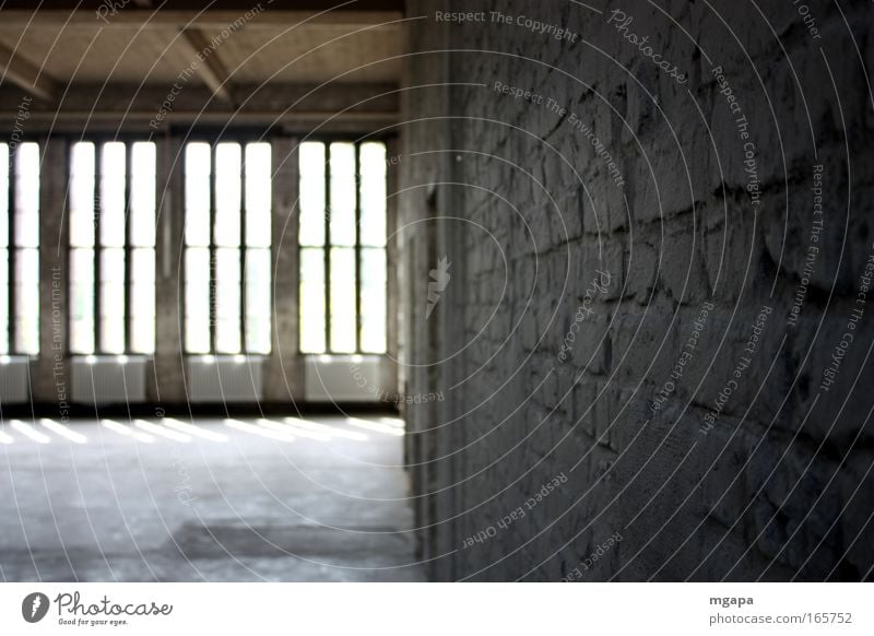 emptied Colour photo Interior shot Detail Structures and shapes Deserted Day Light Shadow Contrast Silhouette Sunlight Sunbeam Blur Shallow depth of field