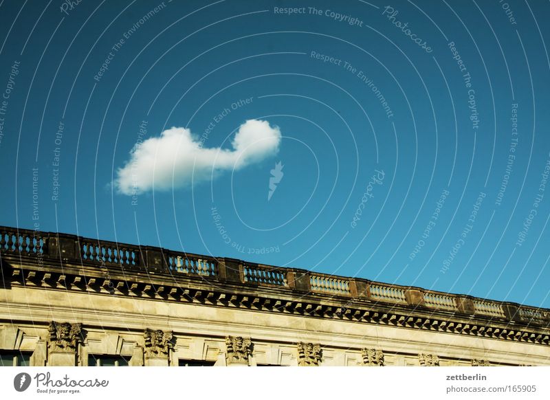 Cloud over Pergamon Sky Clouds Innocent Blue sky Sky blue Summer Weather Meteorology construction Building Manmade structures Classicism Berlin Museum Spree