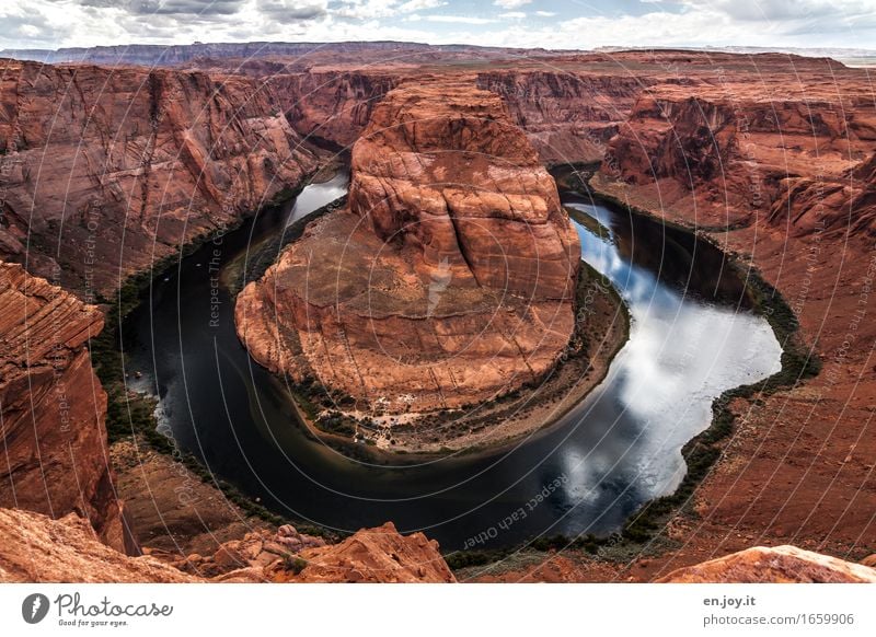 Water beats stone Vacation & Travel Environment Nature Landscape Horizon Climate Climate change Rock Canyon Glen Canyon Grand Canyon River Colorado River Desert