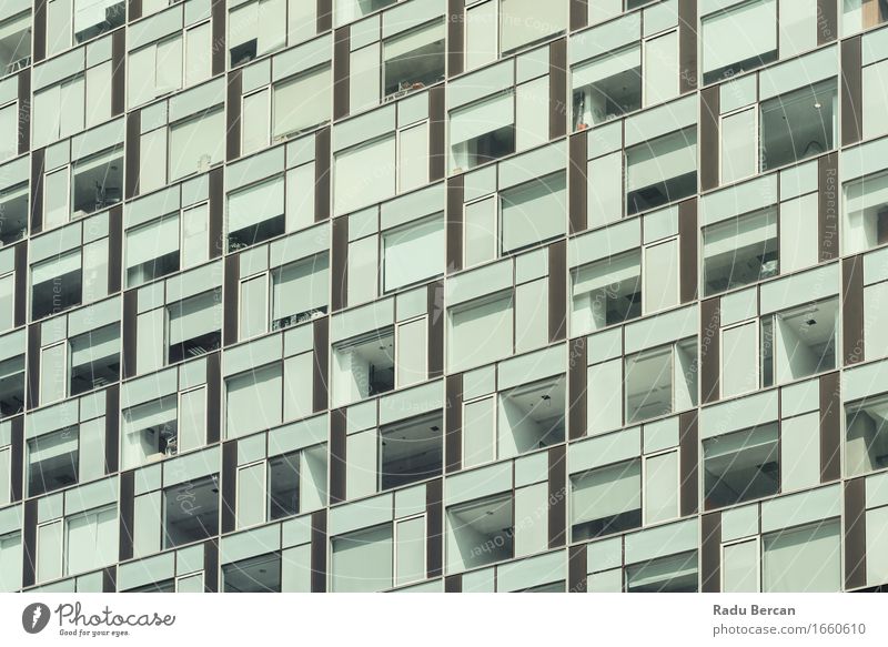 Business Building Windows Abstract Detail Architecture Town Downtown High-rise Manmade structures Facade Glass Blue Gray Office building Office window Modern