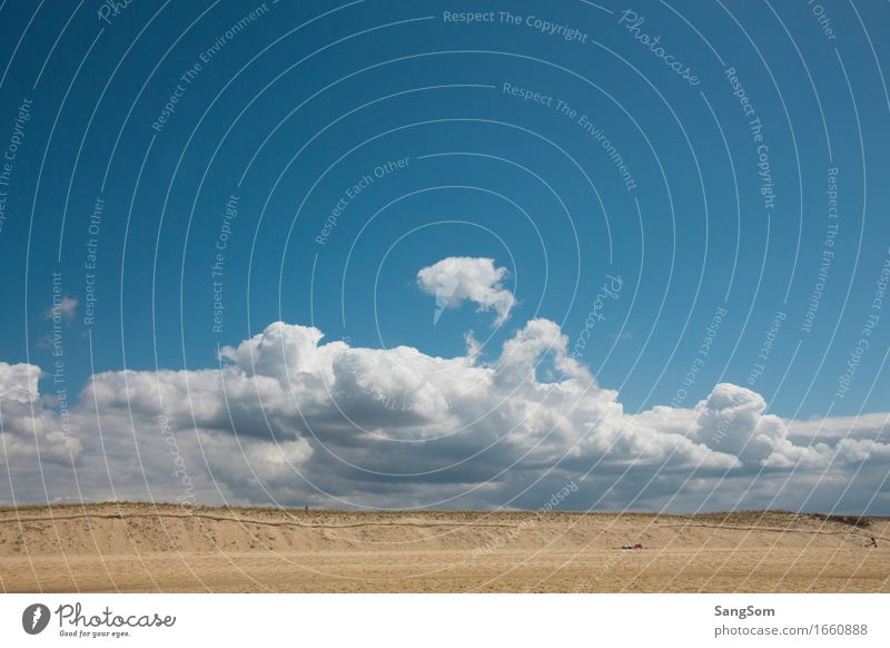 band of clouds Vacation & Travel Far-off places Summer Beach Nature Landscape Earth Sand Sky Clouds Weather Beautiful weather France Europe Blue Brown Green