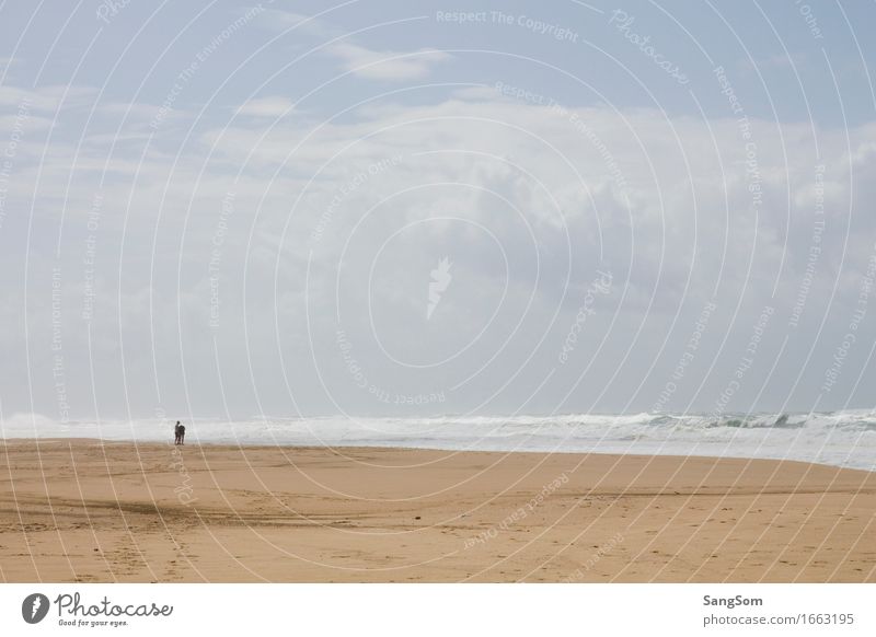 Atlantic Beach France II Vacation & Travel Far-off places Summer Summer vacation Ocean Waves Human being 2 Nature Landscape Sand Water Sky Clouds Spring Autumn