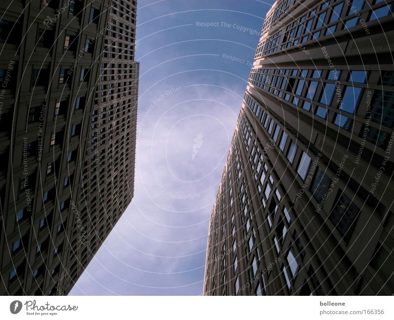 the sky is the limit... Colour photo Exterior shot Deserted Copy Space left Copy Space right Morning Light Shadow Contrast Silhouette Wide angle Berlin Germany