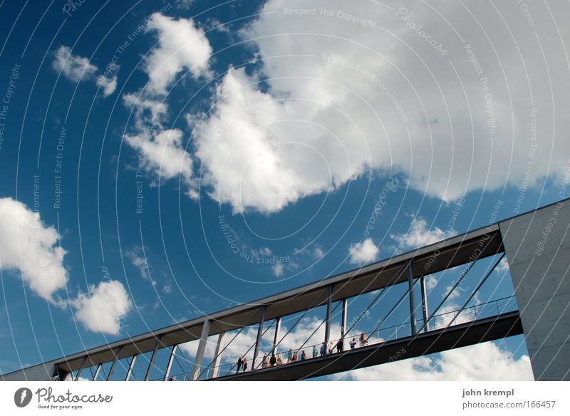 berlin air bridge Colour photo Exterior shot Copy Space left Copy Space right Copy Space top Capital city Bridge Manmade structures Architecture