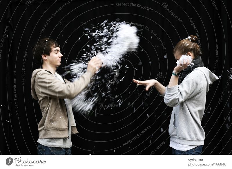 paper war Colour photo Exterior shot Copy Space bottom Copy Space middle Neutral Background Day Light Motion blur Central perspective Long shot Upper body