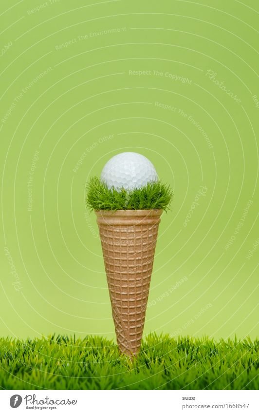 1 ball Puttgarten Food Ice cream Nutrition Eating Fast food Design Joy Playing Ball sports Sporting event Success Golf Golf course Gastronomy Meadow Exceptional