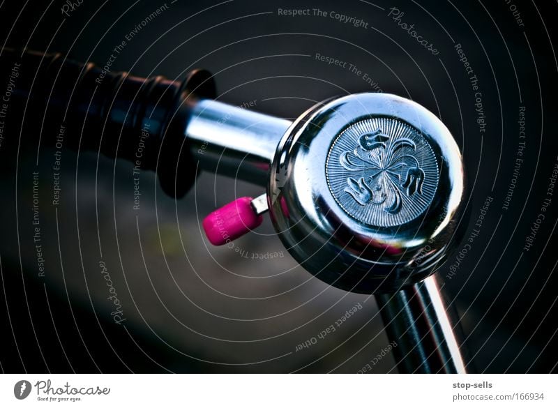 Pink your bike Colour photo Close-up Copy Space left Shallow depth of field Lifestyle Elegant Style Design Leisure and hobbies Bicycle Decoration Metal Ornament