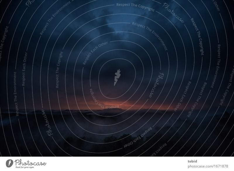 Last sunlight Nature Landscape Plant Elements Sky Clouds Horizon Weather Fog Forest Hill Threat Dark Infinity Far-off places Apocalyptic sentiment Flare