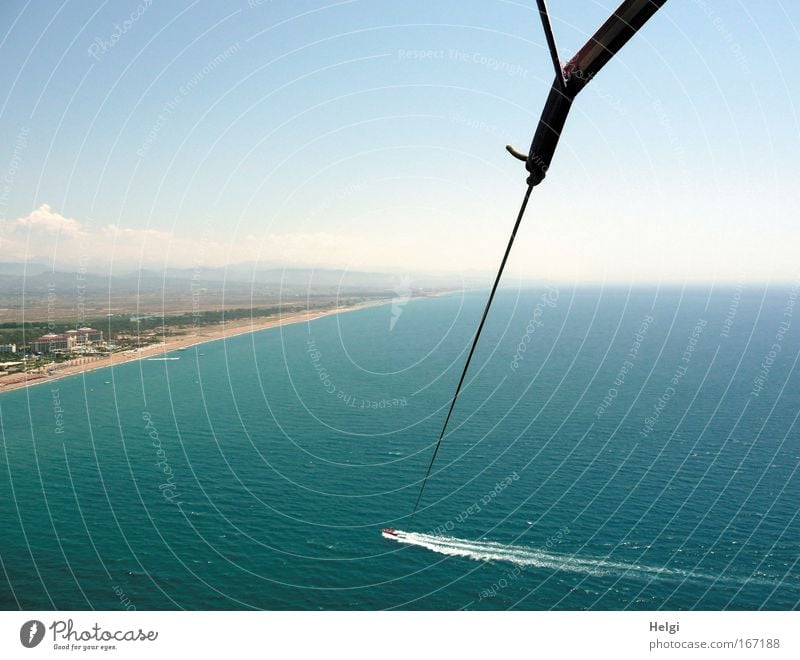 by a thread of silk.... Colour photo Exterior shot Aerial photograph Deserted Copy Space left Copy Space right Copy Space top Day Sunlight Bird's-eye view