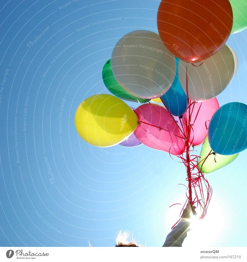 A climber. Colour photo Multicoloured Exterior shot Experimental Abstract Copy Space left Day Contrast Silhouette Sunlight Sunbeam Back-light