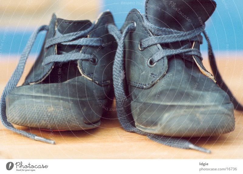 Blue shoes Childrens shoe Craft (trade) old shoes Close-up