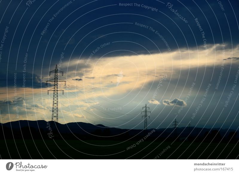 The last sunshine Colour photo Exterior shot Twilight Sunrise Sunset Landscape Storm clouds Climate change Bad weather Mountain Deserted Wanderlust Horizon