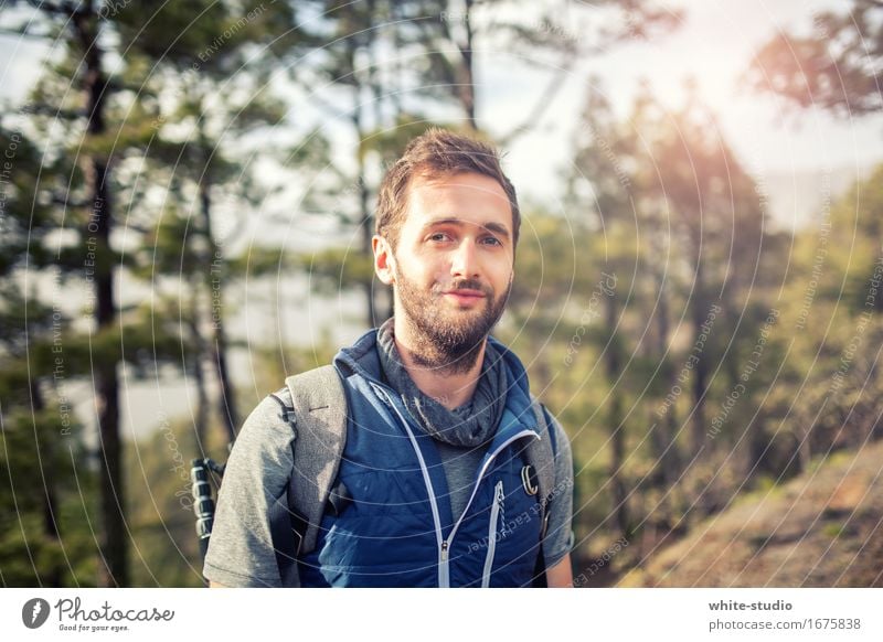 Outside at home Leisure and hobbies Fitness Exterior shot Hiking Balance work-life balance Contentment Athletic Sportsperson Sports Training Mountain Forest