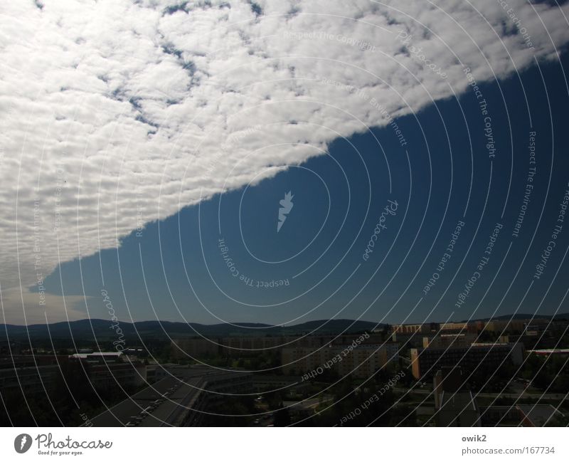 cloud front Colour photo Subdued colour Exterior shot Deserted Copy Space right Copy Space bottom Day Shadow Contrast Sunlight Panorama (View) Environment