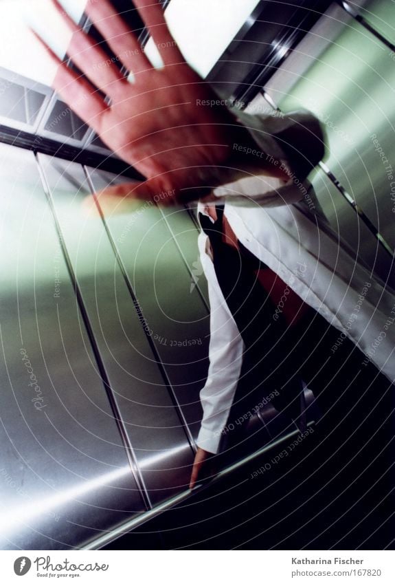 Stop it! Hand Fingers 1 Human being Emotions Life Elevator Defensive white shirt Tie Exasperated Blouse stop Green White Black Action Bra Art Exceptional