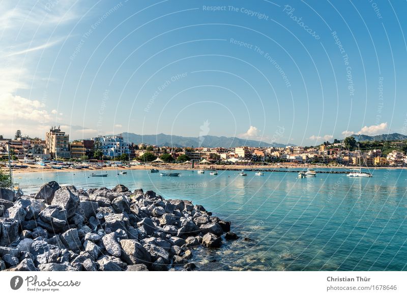 harbour view Harmonious Well-being Contentment Senses Swimming & Bathing Vacation & Travel Tourism Trip Summer vacation Ocean Island Naxos Italy Fishing village