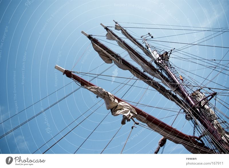 tall ships! Colour photo Day Navigation Cruise Boating trip Passenger ship Cruise liner Sailing ship Watercraft Adventure Sailing vacation Mast Rigging Sky