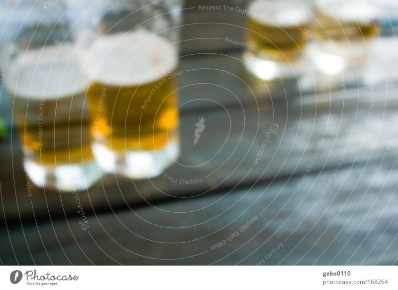 drunk Colour photo Deserted Copy Space right Copy Space bottom Evening Blur Food Beverage Drinking Cold drink Alcoholic drinks Beer Glass Summer Table