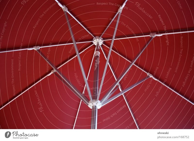 beer garden time Colour photo Pattern Summer Going out Feasts & Celebrations Beer garden Red Safety Protection Safety (feeling of) Sunshade Umbrella Nutrition