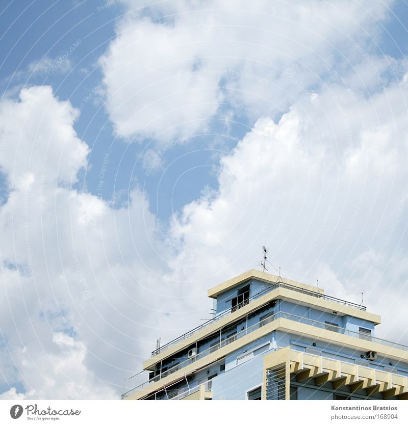 House no. 61 Colour photo Exterior shot Deserted Copy Space left Copy Space right Copy Space top Copy Space middle Day Sunlight Sky Clouds Summer