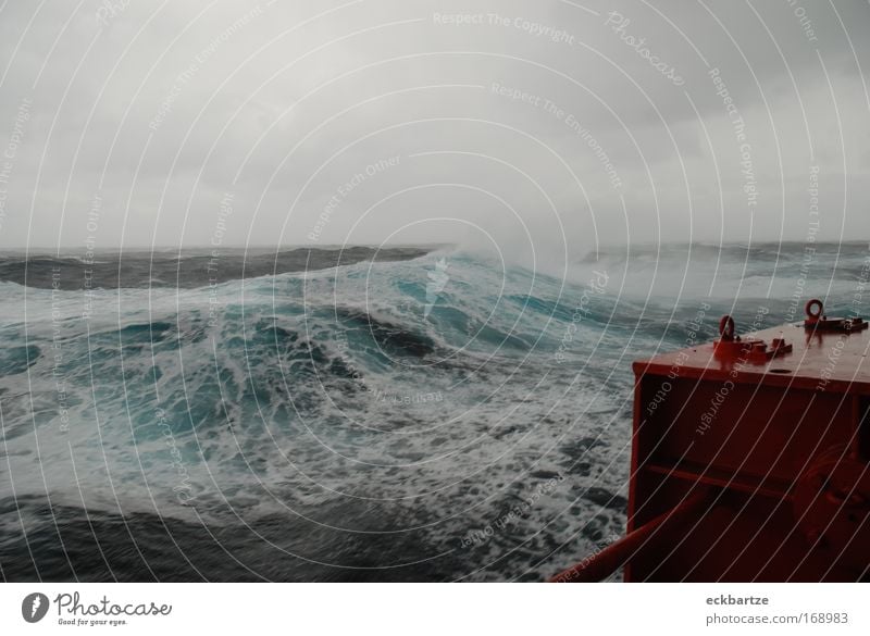 Storm in the Bay of Biscay Colour photo Exterior shot Deserted Copy Space left Copy Space right Copy Space top Day Panorama (View) Bad weather Wind Gale