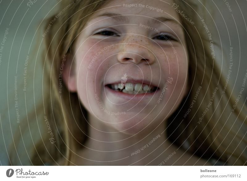 Summer is sprouting... Colour photo Close-up Day Portrait photograph Looking into the camera Human being Feminine Child Girl Face Eyes Mouth Lips Teeth 1