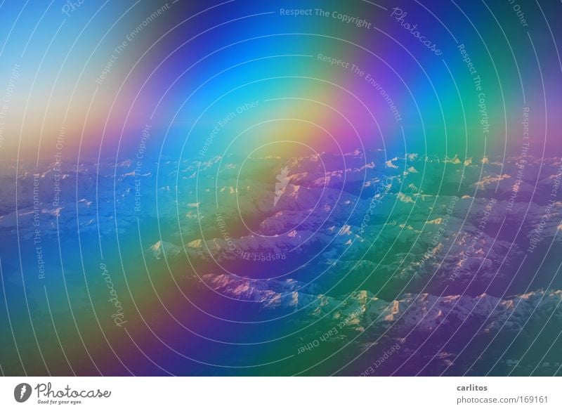 window seat Aerial photograph Experimental Pattern Light (Natural Phenomenon) Wide angle Vacation & Travel Tourism Freedom Aviation Air Earth Alps