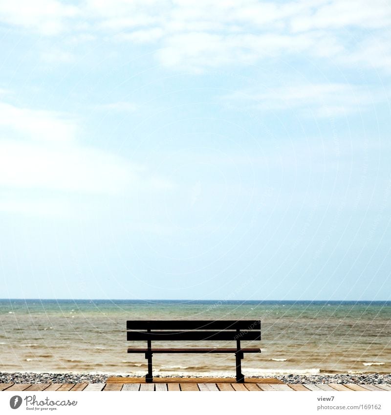 Day at the sea Colour photo Exterior shot Deserted Copy Space top Light Deep depth of field Vacation & Travel Far-off places Freedom Summer vacation Beach Ocean