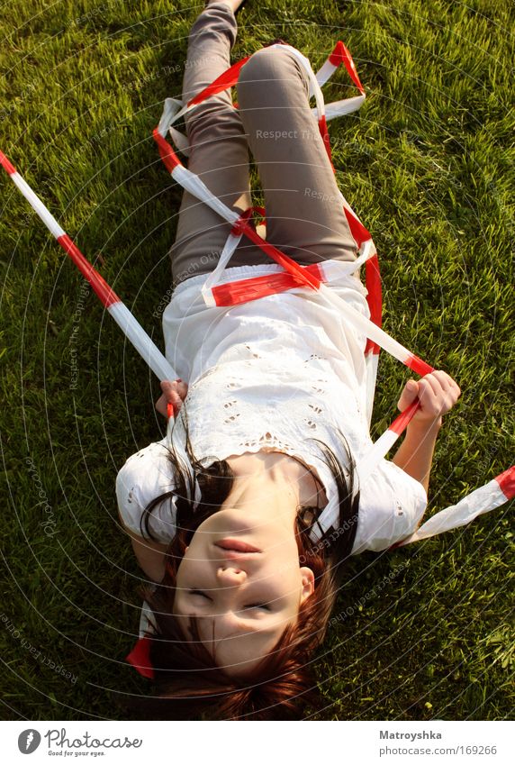 emotionally locked Colour photo Exterior shot Sunlight Closed eyes Lifestyle Beautiful Psychological disorder Construction site Young woman Youth (Young adults)