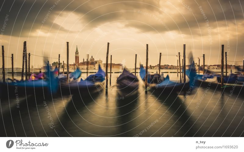 clouds over venice Venice Italy Europe Church Places Landmark St. Marks Square Harbour Gondola (Boat) Swimming & Bathing Blue Gold Moody Patient Adventure