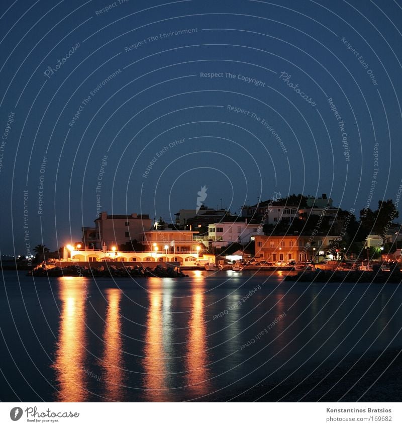 silent nighttime Colour photo Exterior shot Deserted Copy Space top Copy Space bottom Neutral Background Night Reflection Long exposure Vacation & Travel