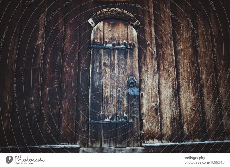 door II Art Wall (barrier) Wall (building) Facade Door Wood Metal Authentic Threat Creepy Historic Brown Gray Emotions Reluctance Loneliness Fear