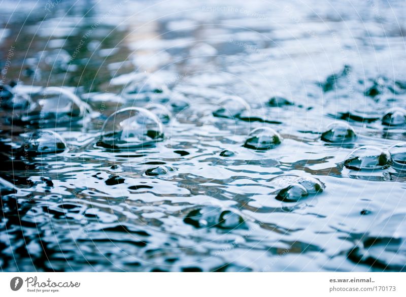 Soap bubbles. Colour photo Exterior shot Detail Deserted Day Reflection Shallow depth of field Spa Whirlpool Environment Nature Air Water Bog Marsh Pond Lake